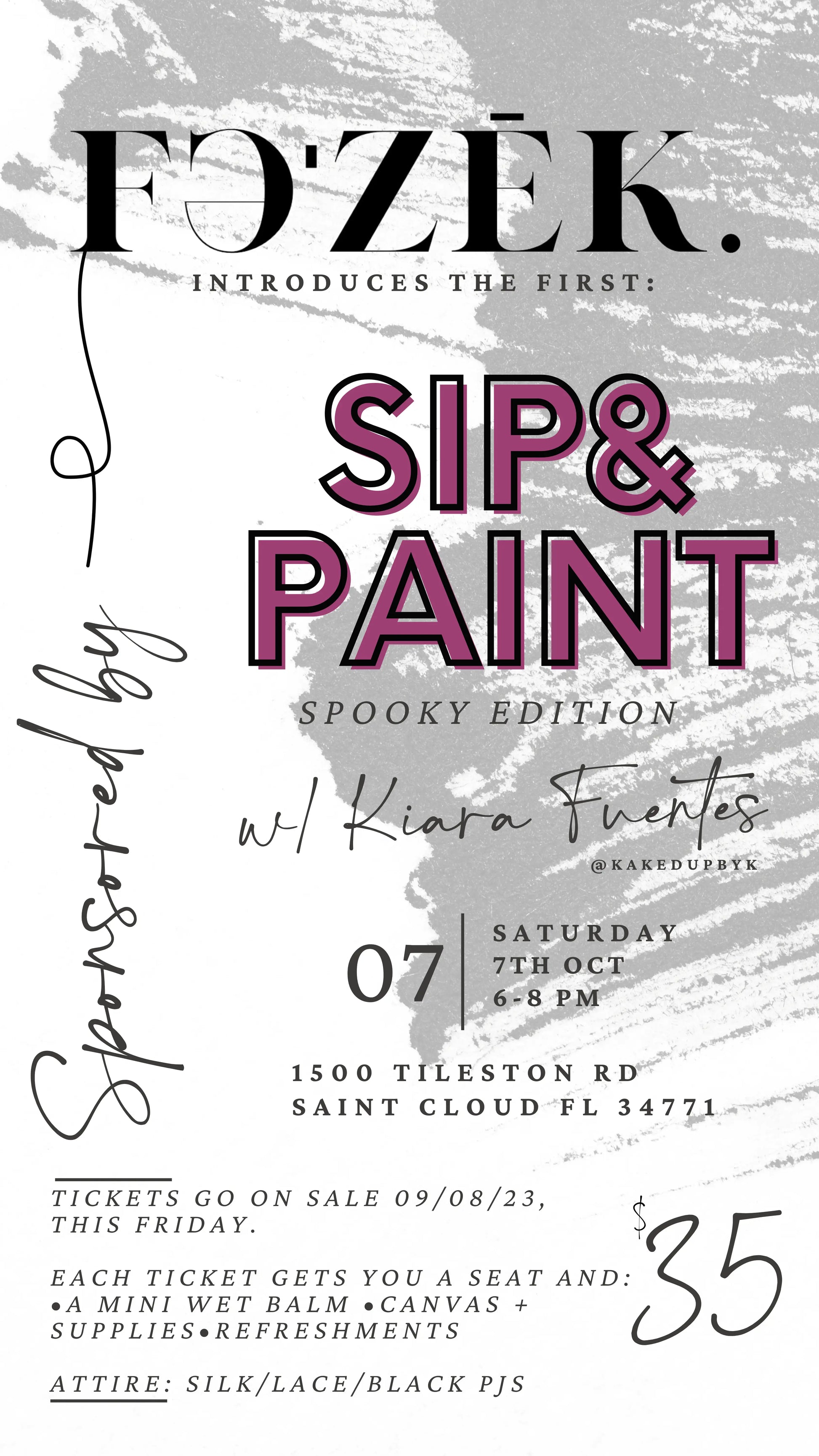FEZEK-Sponsored Art Party – Sip N Paint Seat Available